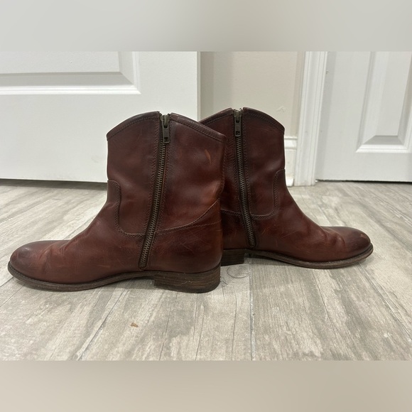 Frye Women's Melissa Button Short Boots in a dark brown - Picture 2 of 7